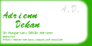 adrienn dekan business card