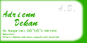 adrienn dekan business card